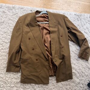 Vintage made in italy Women’s Double-Breasted Brown Blazer